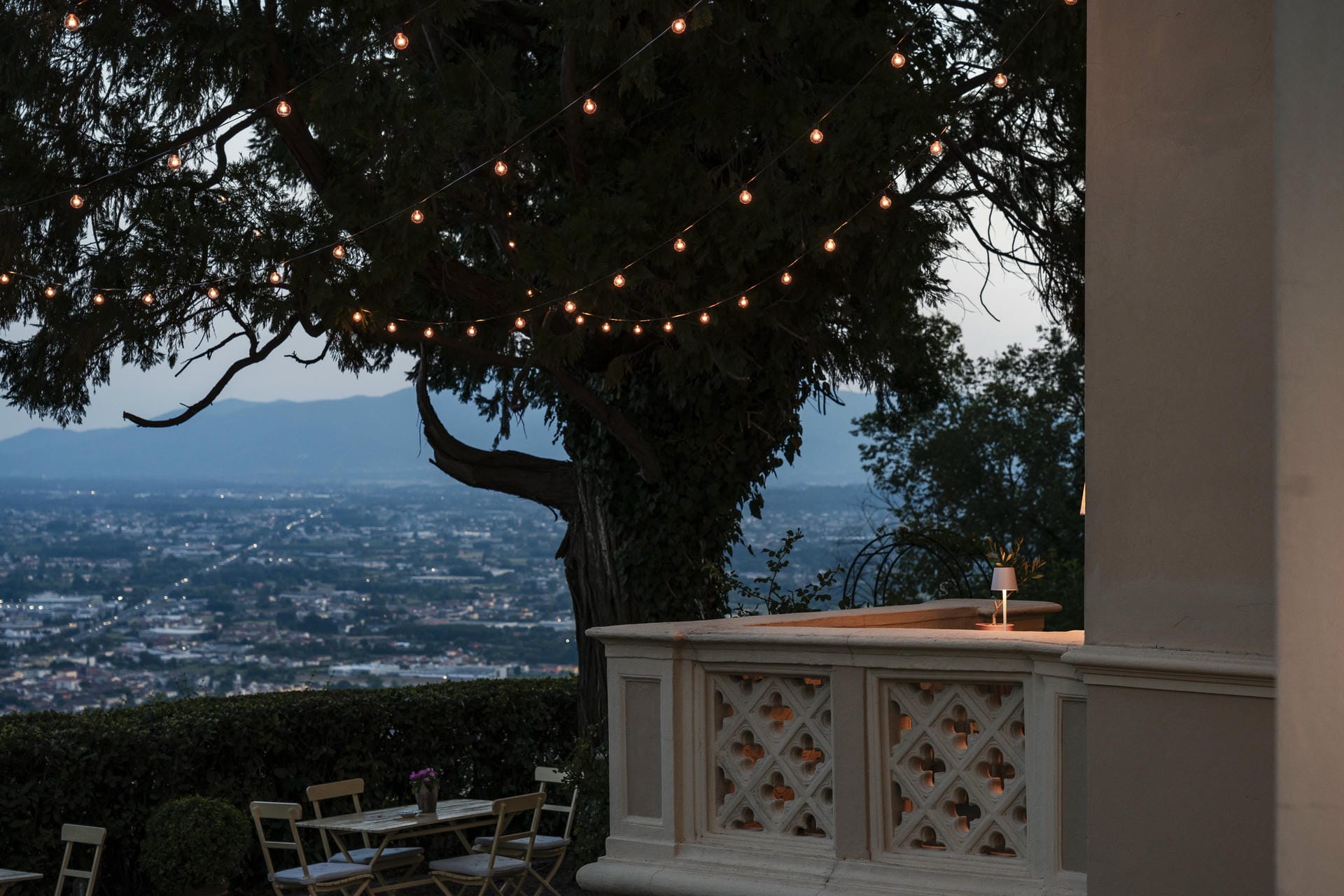 The terrace at Villa La Moresca